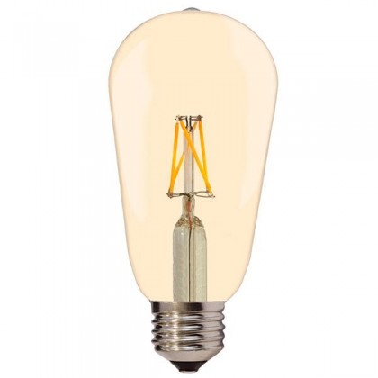 Диодна лампа 4W Е27 ST64 Golden Glass FILAMENT 2 години гаранция